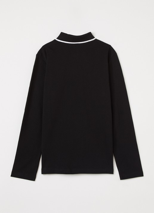 BOSS Polo met logo - voorkant 2 zwart