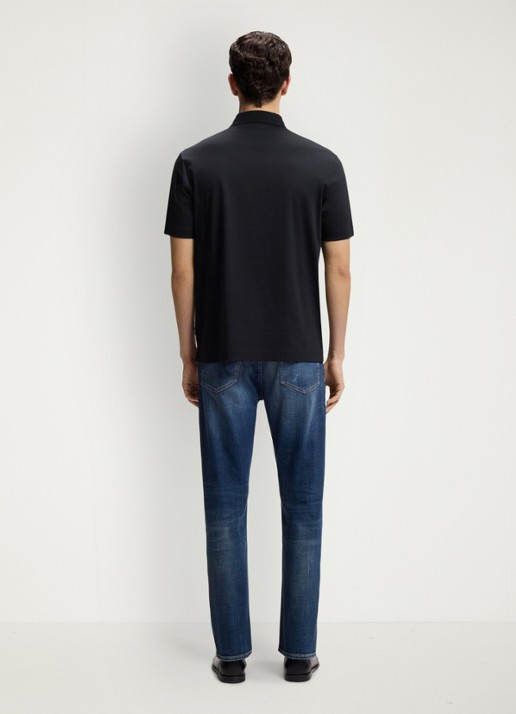 BOSS Polo met logo - achterkant 3 blauw