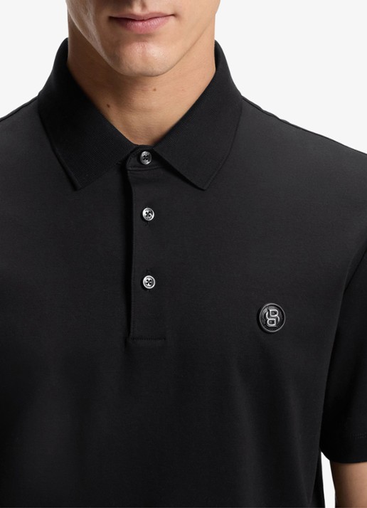 BOSS Polo met logo - detail 2 zwart