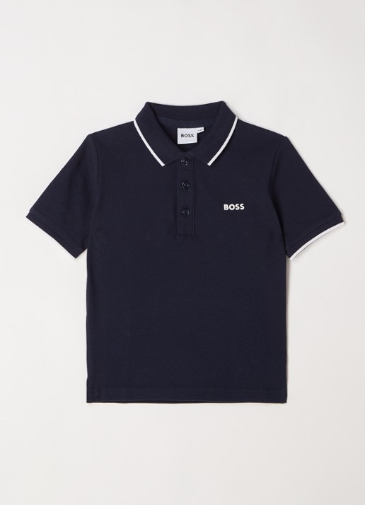 BOSS Polo van piqué katoen met logo