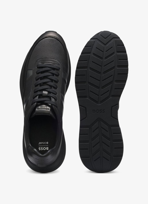 BOSS Porsche x BOSS sneaker met logo - detail 3 black-005 / zwart