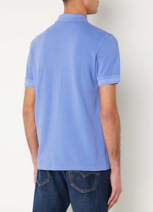 BOSS Prime regular fit polo van piqué katoen met logo - achterkant bright purple-525 / paars