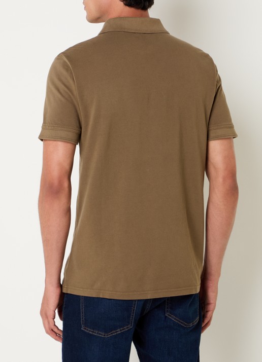 BOSS Prime regular fit polo van piqué katoen met logo - achterkant open green-368 / groen