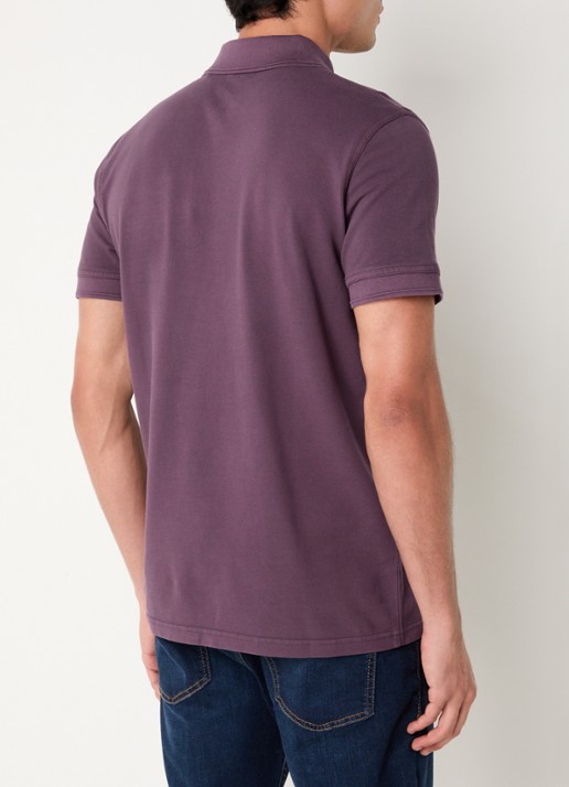 BOSS Prime regular fit polo van piqué katoen met logo - achterkant open purple-543 / paars
