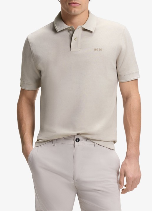 BOSS Prime regular fit polo van piqué katoen met logo