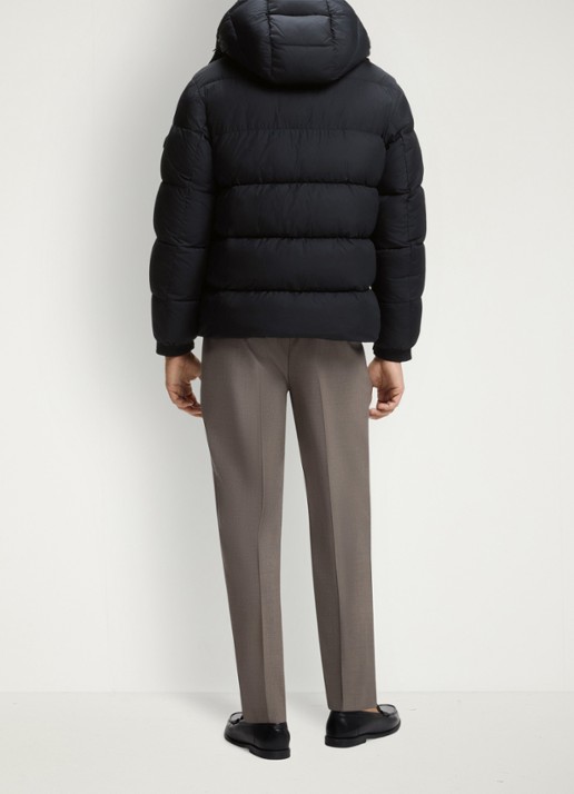 BOSS Puffer jas met capuchon - achterkant 6 zwart