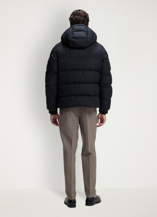 BOSS Puffer jas met capuchon - achterkant 6 blauw