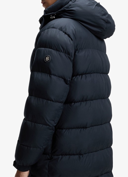BOSS Puffer jas met waterafstotende coating - detail 2 blauw