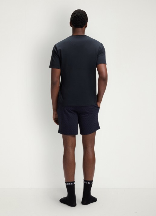 BOSS Pyjamaset met logoprint 2-delig - achterkant 3 dark blue-406 / blauw