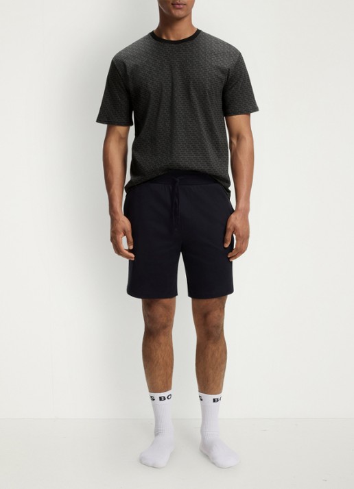 BOSS Pyjamaset met logoprint 2-delig - voorkant 4 black-002 / zwart