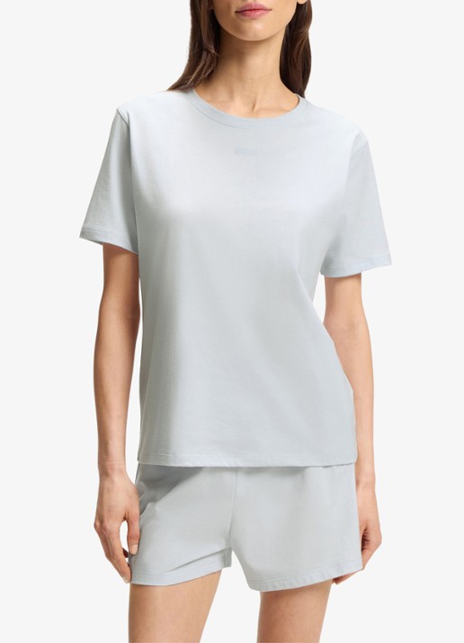 BOSS Pyjamashirt van stretchkatoen met logoprint