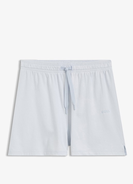 BOSS Pyjamashort van stretchkatoen met logokoorden - voorkant light/pastel purple-531 / paars