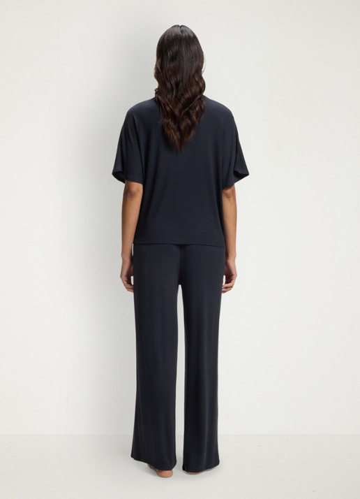 BOSS Pyjamatop met logo - achterkant 5 donkerblauw