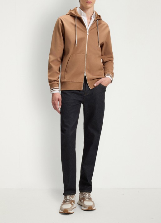 BOSS Re.Maine straight leg jeans met donkere wassing - voorkant 2 indigo