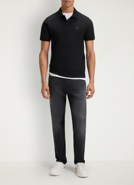 BOSS Re.Maine straight leg jeans met gekleurde wassing - voorkant 3 zwart