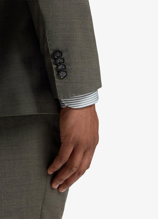 BOSS Regular fit 2-delig pak van gemêleerde stretchwol - detail 3 open green-347 / groen