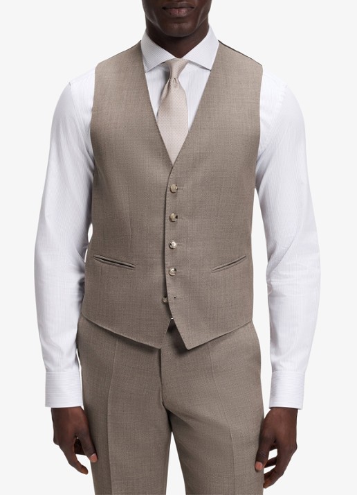 BOSS Regular fit 3-delig pak van scheerwol - detail 3 donkerbeige