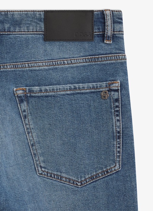 BOSS Regular fit jeans met steekzakken - detail 5 indigo