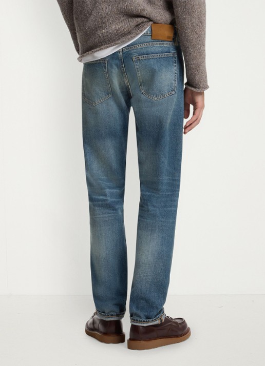 BOSS Regular fit jeans met steekzakken - achterkant 3 indigo