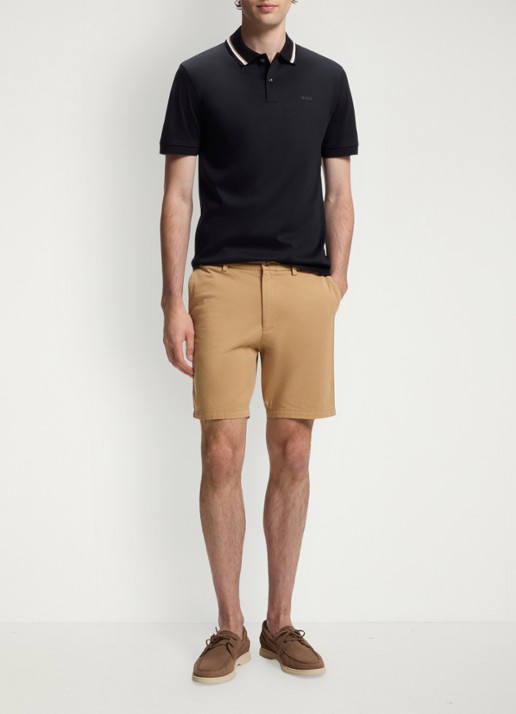 BOSS Regular fit korte broek met steekzakken - voorkant 2 beige