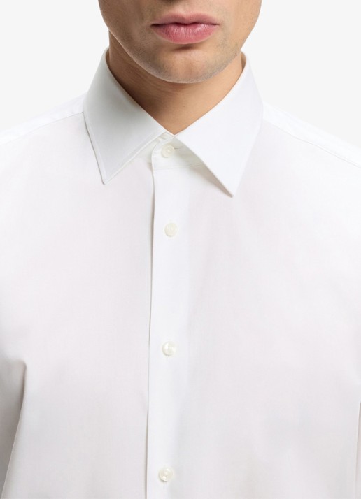 BOSS Regular fit overhemd in katoenblend - detail 4 wit