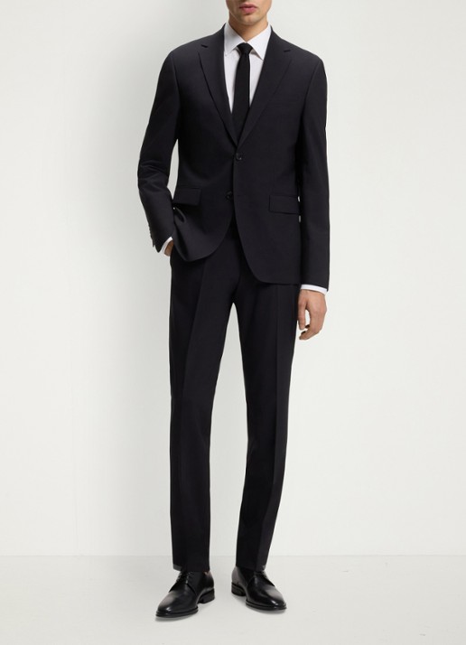 BOSS Regular fit overhemd in katoenblend - voorkant 2 wit