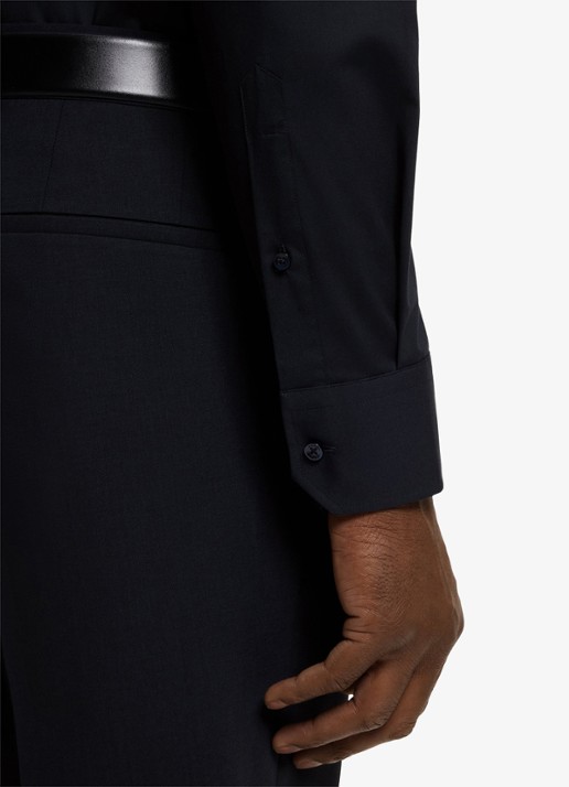BOSS Regular fit overhemd in katoenblend - detail 4 blauw