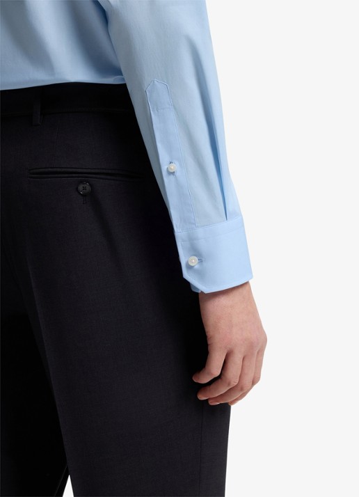 BOSS Regular fit overhemd in katoenblend - detail 5 lichtblauw