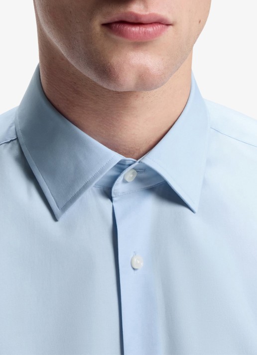 BOSS Regular fit overhemd in katoenblend - detail 6 lichtblauw