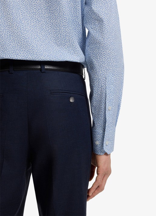 BOSS Regular fit overhemd met grafische print - detail 5 lichtblauw