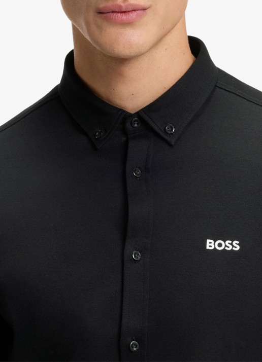 BOSS Regular fit overhemd met logo - detail 4 zwart