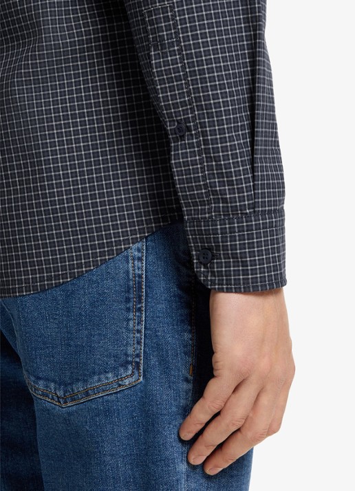BOSS Regular fit overhemd met ruitdessin - detail 6 blauw