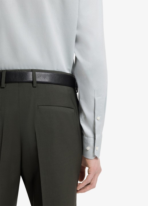 BOSS Regular-fit overhemd met stretch - detail 6 open green-373