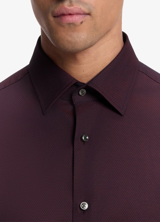 BOSS Regular-fit overhemd met stretch - detail 2 rood
