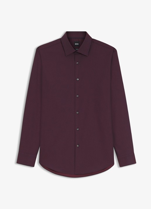 BOSS Regular-fit overhemd met stretch - voorkant 4 rood