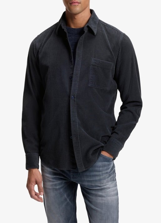 BOSS Regular fit overhemd van corduroy