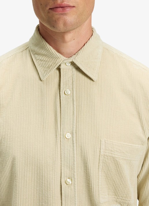 BOSS Regular-fit overhemd van katoenen corduroy - detail 5 beige