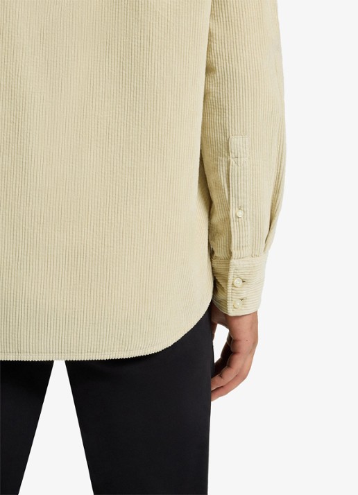 BOSS Regular-fit overhemd van katoenen corduroy - detail 6 beige