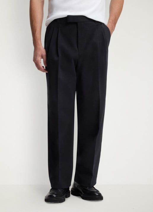 BOSS Regular fit pantalon met paspelzakken