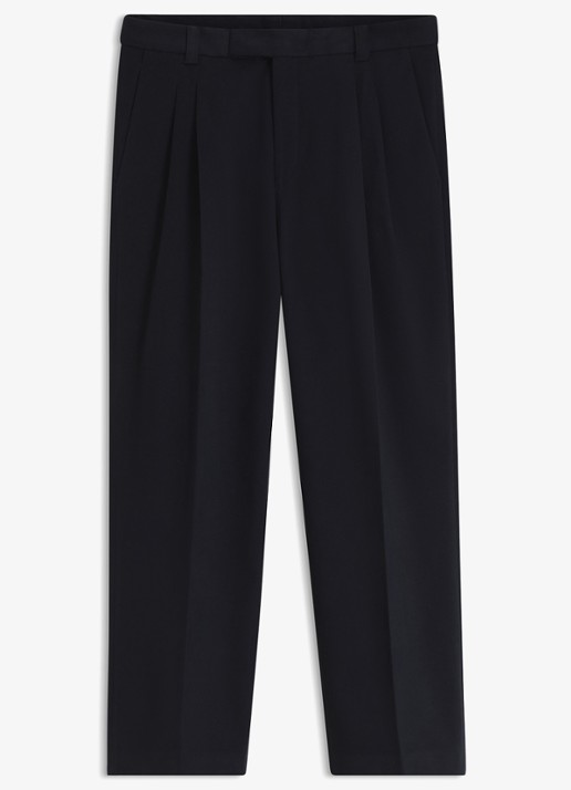 BOSS Regular fit pantalon met paspelzakken - voorkant 5 blauw
