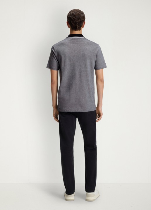 BOSS Regular fit polo met logo - achterkant 5 zwart