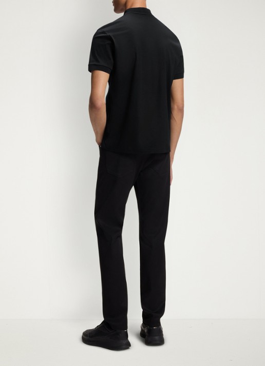BOSS Regular fit polo met logo - achterkant zwart