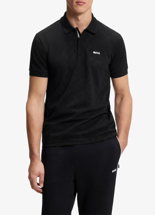 BOSS Regular fit polo met logoprint