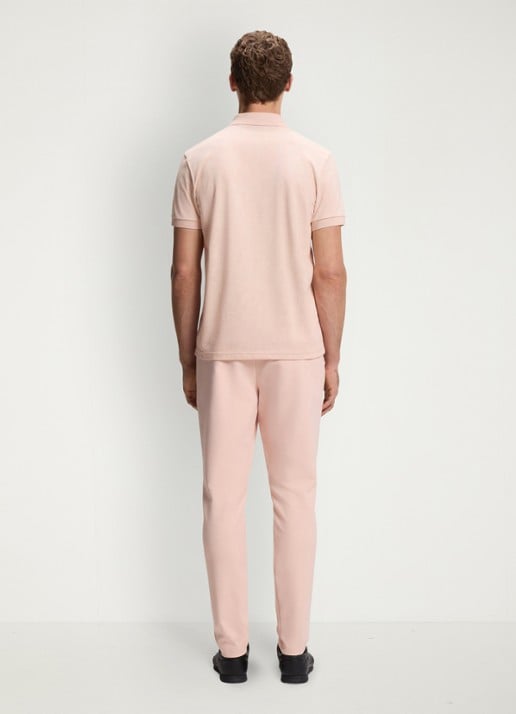 BOSS Regular fit polo met logoprint - achterkant 3 zalmroze