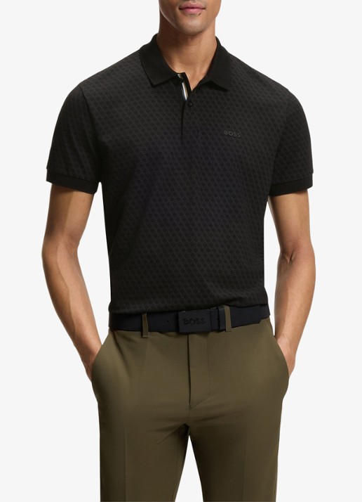 BOSS Regular fit polo met structuur