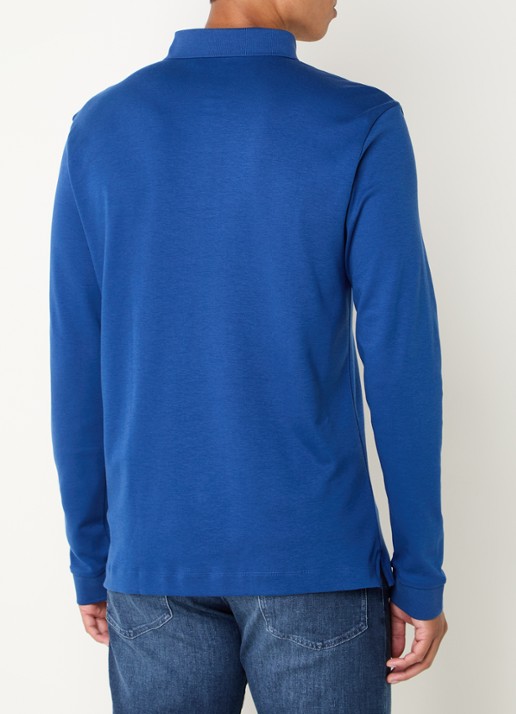 BOSS Regular fit polo van katoen - achterkant 4 royalblauw