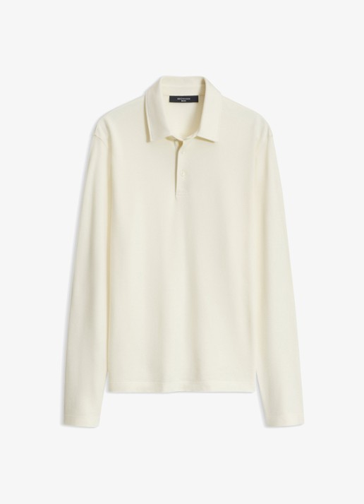 BOSS Regular fit polo - voorkant open white-130 / wit