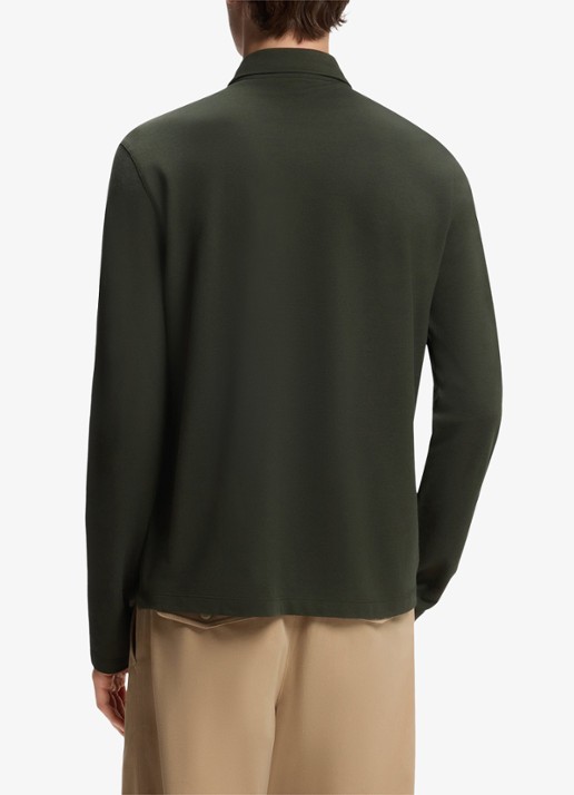 BOSS Regular fit polo - achterkant 3 open green-383 / groen