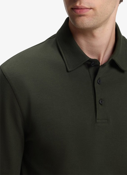 BOSS Regular fit polo - detail 2 open green-383 / groen