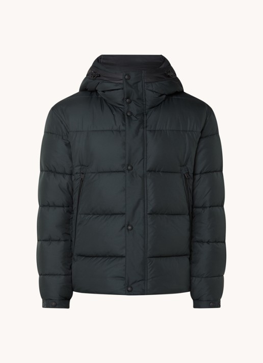BOSS Regular-fit puffer jack van waterafstotend materiaal - voorkant 3 antraciet